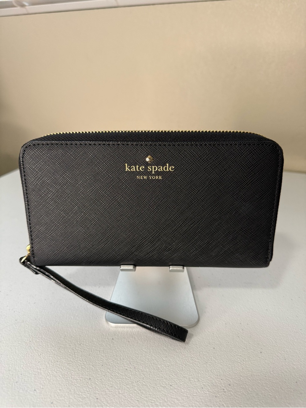 Kate Spade Black Long Wallet with Wristlet Strap